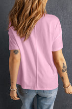 Load image into Gallery viewer, Pink Star Patchwork Loose T-shirt