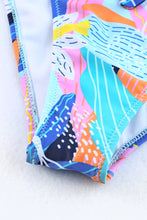 Load image into Gallery viewer, Tropical Ruffled High Waist Swimsuit