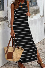 Load image into Gallery viewer, Black Stripe Maxi Dress