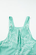 Load image into Gallery viewer, Moonlight Jade Printed Bib Wide Leg Overalls