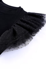 Load image into Gallery viewer, Black Ruffle Knit Top