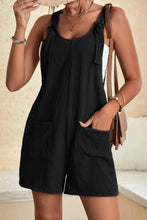 Load image into Gallery viewer, Black Romper With front pockets