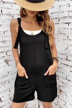 Load image into Gallery viewer, Black Romper With front pockets