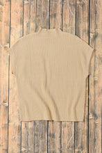 Load image into Gallery viewer, Tan Ribbed Knit Short Sleeve Sweater