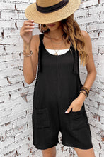 Load image into Gallery viewer, Black Romper With front pockets