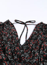 Load image into Gallery viewer, Black Floral Ruffled Top and Maxi Set