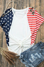 Load image into Gallery viewer, Stars and Stripes V Neck Tee