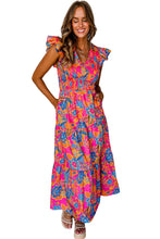 Load image into Gallery viewer, Floral Ruffle Maxi Dress