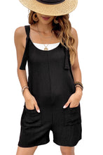 Load image into Gallery viewer, Black Romper With front pockets