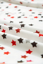 Load image into Gallery viewer, White Contrast Pipping Star Long Sleeve and Pants Pajamas Set