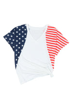 Load image into Gallery viewer, Stars and Stripes V Neck Tee