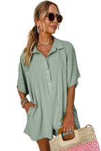 Load image into Gallery viewer, Green Collared Romper