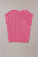 Load image into Gallery viewer, Pink Woven Design Knit Sweater