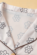 Load image into Gallery viewer, Beige Floret Printed Pajama Shorts Set