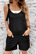 Load image into Gallery viewer, Black Romper With front pockets