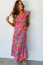 Load image into Gallery viewer, Floral Ruffle Maxi Dress
