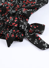 Load image into Gallery viewer, Black Floral Ruffled Top and Maxi Set