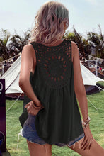 Load image into Gallery viewer, Black Crochet Back Tunic