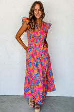 Load image into Gallery viewer, Floral Ruffle Maxi Dress
