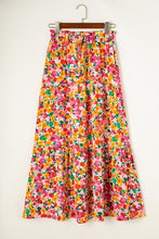 Load image into Gallery viewer, Yellow Boho Floral Print Tiered Long Skirt