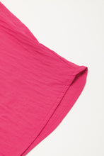 Load image into Gallery viewer, Bright Pink Half Button Collared Loose Romper