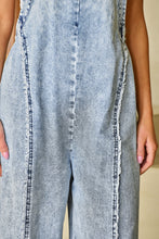 Load image into Gallery viewer, Light Wash Wide Leg Denim Overall