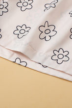 Load image into Gallery viewer, Beige Floret Printed Pajama Shorts Set