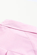 Load image into Gallery viewer, Pink Boyfriend Shirt with Pockets and Ruched Cuffs