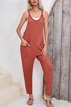 Load image into Gallery viewer, Harem Pants Sleeveless V Neck Jumpsuit
