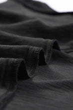 Load image into Gallery viewer, Black Smocked Wrist Top