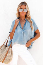Load image into Gallery viewer, Oversized Denim Blouse