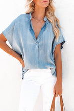 Load image into Gallery viewer, Oversized Denim Blouse