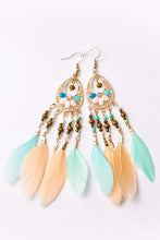Load image into Gallery viewer, Feather Tassel Earrings