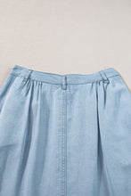Load image into Gallery viewer, Buttoned Long Denim Skirt
