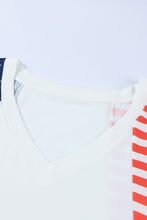 Load image into Gallery viewer, Stars and Stripes V Neck Tee