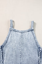 Load image into Gallery viewer, Light Wash Wide Leg Denim Overall