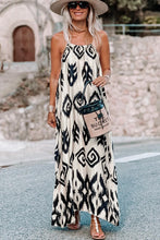 Load image into Gallery viewer, Black Western Aztec Printed Fashion Vacation Sundress