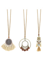 Load image into Gallery viewer, Tasseled Pendant Necklace Set