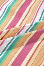 Load image into Gallery viewer, Multicolor Striped Smocked High Waist Wide Leg Pants