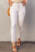Load image into Gallery viewer, White Button down Denim Jeans