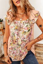 Load image into Gallery viewer, Floral Ruffle Sleeve Blouse