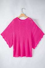 Load image into Gallery viewer, Pink Knit Scallop Edge Top