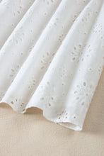 Load image into Gallery viewer, White Boho Eyelet Pattern Halter Neck Sleeveless Dress