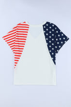Load image into Gallery viewer, Stars and Stripes V Neck Tee