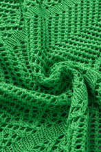 Load image into Gallery viewer, Green Pointelle Knit Scallop Edge Short Sleeve Top
