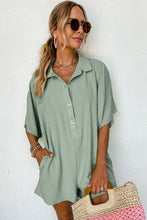 Load image into Gallery viewer, Green Collared Romper