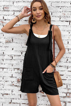 Load image into Gallery viewer, Black Romper With front pockets