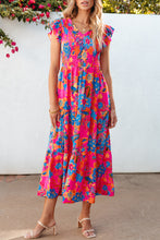 Load image into Gallery viewer, Floral Ruffle Maxi Dress
