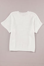 Load image into Gallery viewer, White Flower Embroidery Sweater Tee