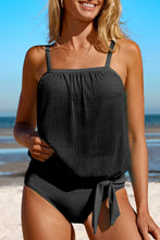 Load image into Gallery viewer, Black Tankini Swimsuit